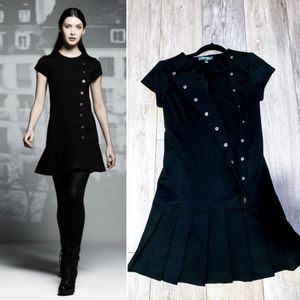 French designer pleated little black dress 6